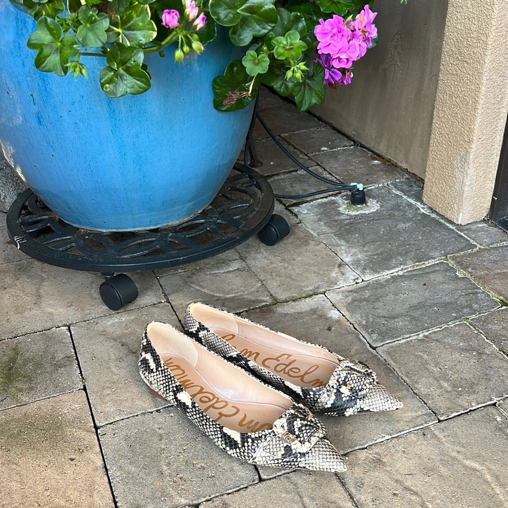 Sam Edelman Sonja snake leather flats 8